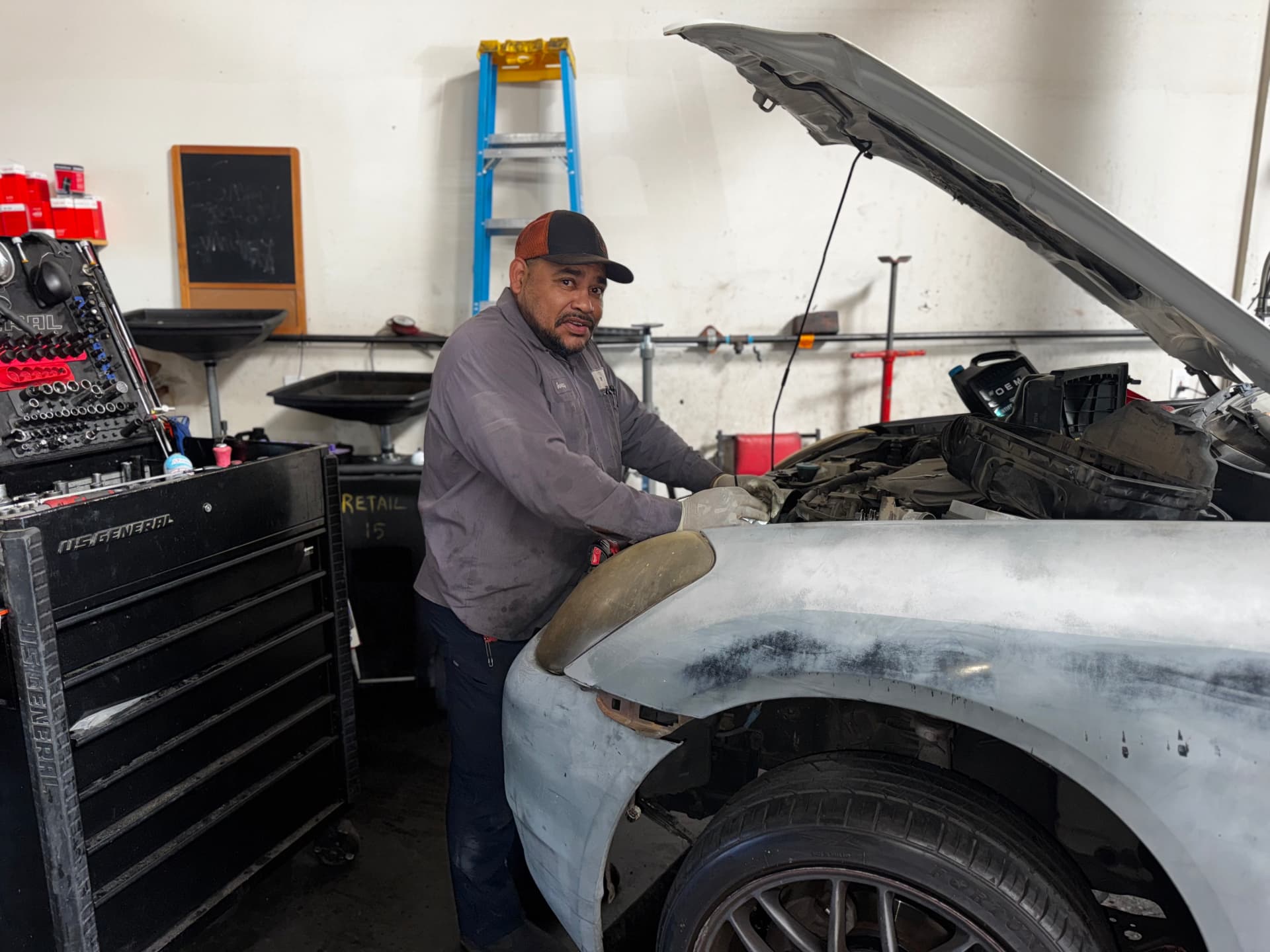 Murrieta Smog Star technician working on a vehicle in Murrieta, California